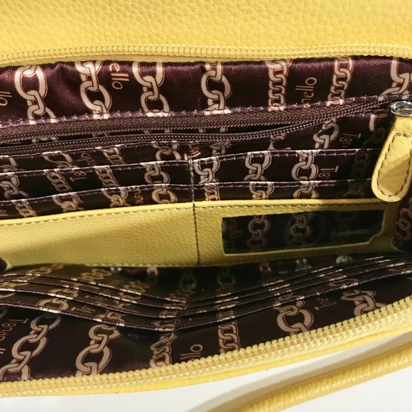 SOLD!!  TIGNANELLO Yellow Leather Crossbody - Picture 3 of 8